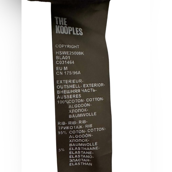 The Kooples BLACK AND LEOPARD PRINT WHAT IS SWEATSHIRT Unisex Medium $220 MSRP - Picture 4 of 5